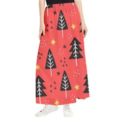 Christmas Tree,snow Star Maxi Chiffon Skirt