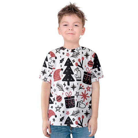 Christmas Tree-background-jawelry Bel,gift Kids  Cotton Tee by nate14shop
