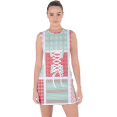 Christmas Greeting Card Design Lace Up Front Bodycon Dress by nate14shop