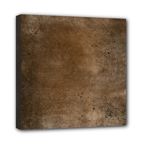 Background-wood Pattern Dark Mini Canvas 8  X 8  (stretched) by nate14shop