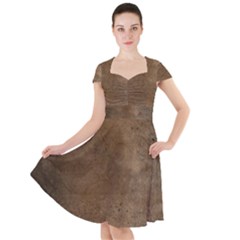 Background-wood Pattern Dark Cap Sleeve Midi Dress by nate14shop