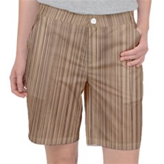 Background-wood Pattern Pocket Shorts