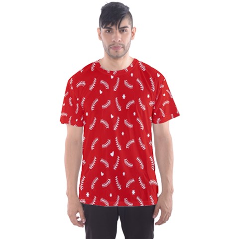 Christmas Pattern,love Red Men s Sport Mesh Tee by nate14shop