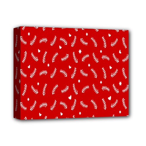 Christmas Pattern,love Red Deluxe Canvas 14  X 11  (stretched) by nate14shop