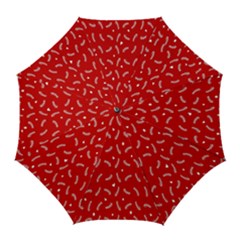 Christmas Pattern,love Red Golf Umbrellas by nate14shop