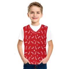 Christmas Pattern,love Red Kids  Basketball Tank Top by nate14shop