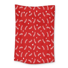 Christmas Pattern,love Red Small Tapestry by nate14shop