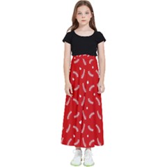 Christmas Pattern,love Red Kids  Flared Maxi Skirt by nate14shop