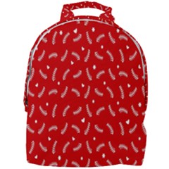 Christmas Pattern,love Red Mini Full Print Backpack by nate14shop