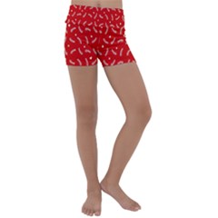 Christmas Pattern,love Red Kids  Lightweight Velour Yoga Shorts by nate14shop