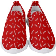 Christmas Pattern,love Red Kids  Slip On Sneakers by nate14shop