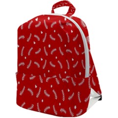 Christmas Pattern,love Red Zip Up Backpack by nate14shop