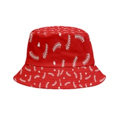 Christmas Pattern,love Red Inside Out Bucket Hat by nate14shop