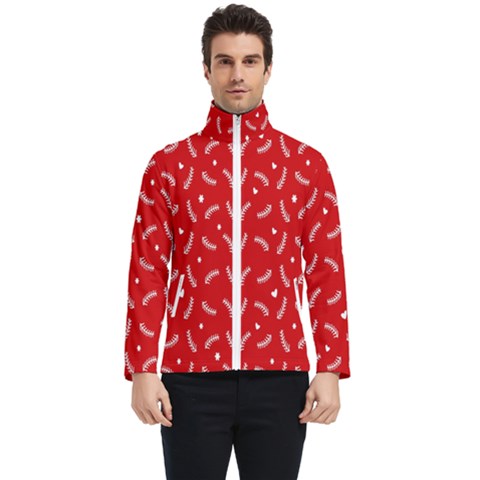 Christmas Pattern,love Red Men s Bomber Jacket by nate14shop