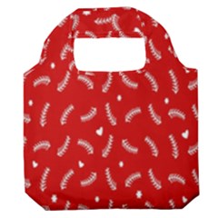 Christmas Pattern,love Red Premium Foldable Grocery Recycle Bag by nate14shop