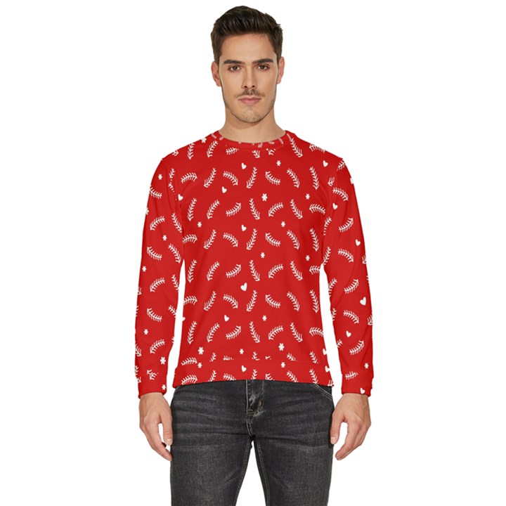 Christmas Pattern,love Red Men s Fleece Sweatshirt
