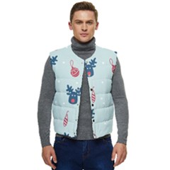Christmas-jewelry Bell Men s Short Button Up Puffer Vest	 by nate14shop