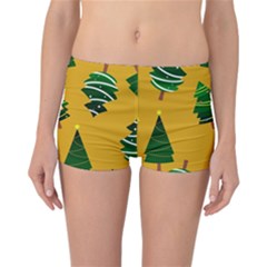 Christmas Tree,yellow Reversible Boyleg Bikini Bottoms by nate14shop