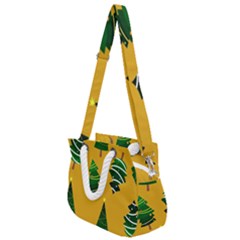 Christmas Tree,yellow Rope Handles Shoulder Strap Bag by nate14shop