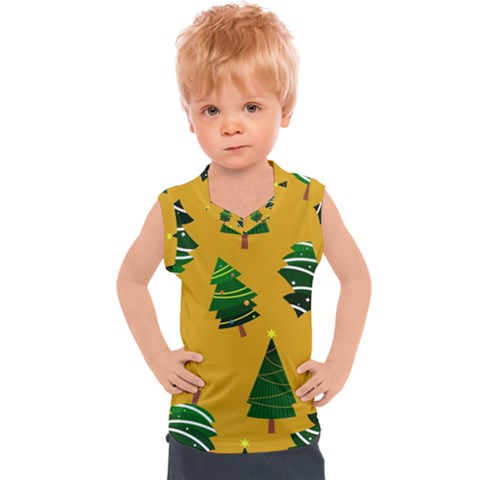 Christmas Tree,yellow Kids  Sport Tank Top by nate14shop