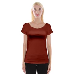 Christmas-maroon Cap Sleeve Top by nate14shop