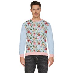 Boho Flower Light Blue Men s Fleece Sweatshirt