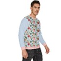 boho flower light blue Men s Fleece Sweatshirt View3