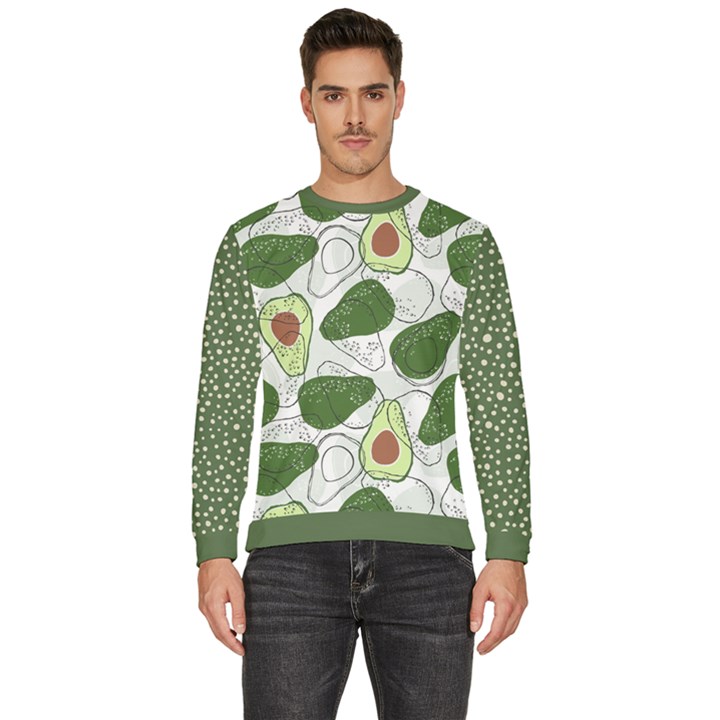 avocado pattern - Copy Men s Fleece Sweatshirt