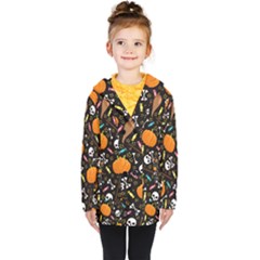 Halloween Pattern 3 Kids  Double Breasted Button Coat by designsbymallika