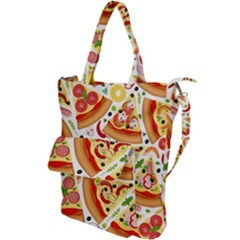 Pizza Love Shoulder Tote Bag by designsbymallika