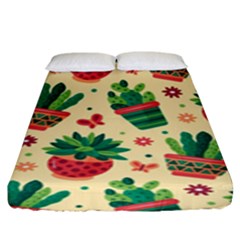 Cactus Love 5 Fitted Sheet (king Size) by designsbymallika