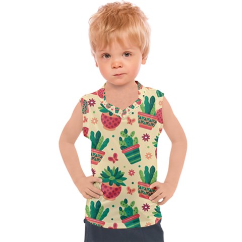 Cactus Love 5 Kids  Sport Tank Top by designsbymallika