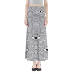 Eye Pattern Full Length Maxi Skirt by designsbymallika