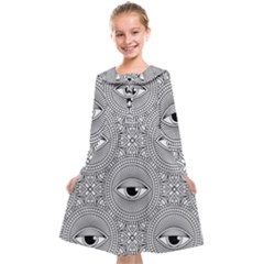 Eye Pattern Kids  Midi Sailor Dress by designsbymallika