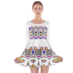 Im Fourth Dimension Colour 8 Long Sleeve Skater Dress by imanmulyana