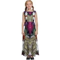 Im Fourth Dimension Colour 11 Kids  Satin Sleeveless Maxi Dress by imanmulyana