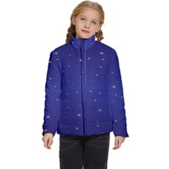 Gold-blue Kids  Puffer Bubble Jacket Coat by nate14shop