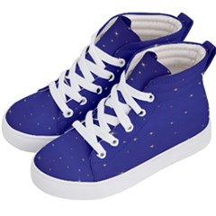 Gold-blue Kids  Hi-top Skate Sneakers by nate14shop