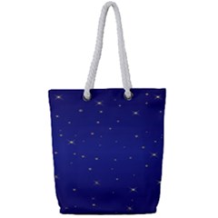 Gold-blue Full Print Rope Handle Tote (Small)