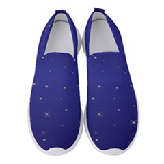 Gold-blue Women s Slip On Sneakers