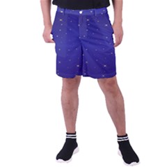 Gold-blue Men s Pocket Shorts