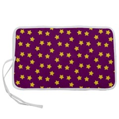 Stars,yellow Purple Pen Storage Case (m) by nate14shop