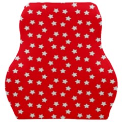 Stars-white Red Car Seat Velour Cushion  by nate14shop