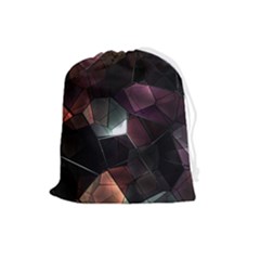 Crystals background designluxury Drawstring Pouch (Large)