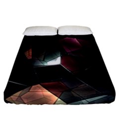 Crystals background designluxury Fitted Sheet (California King Size)