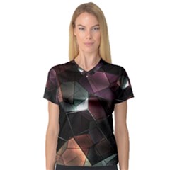 Crystals background designluxury V-Neck Sport Mesh Tee