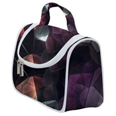 Crystals Background Designluxury Satchel Handbag by Jancukart