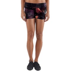 Crystals background designluxury Yoga Shorts