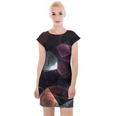 Crystals background designluxury Cap Sleeve Bodycon Dress