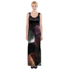 Crystals background designluxury Thigh Split Maxi Dress